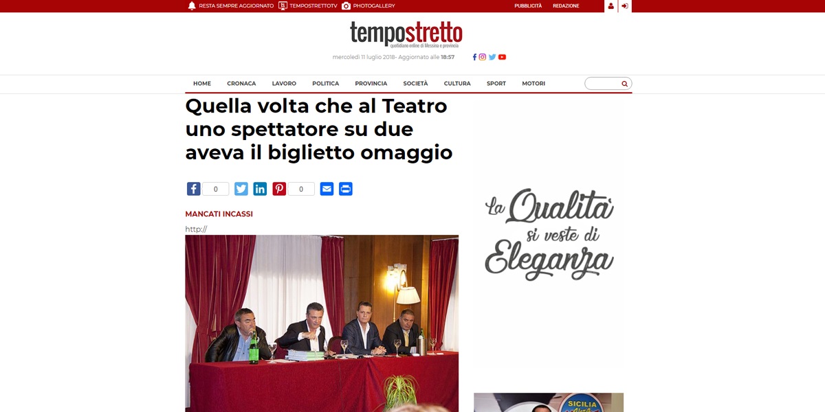 Quella volta che al Teatro uno spettatore su due aveva il biglietto omaggio