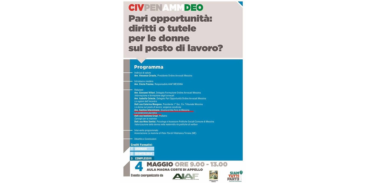 Pari opportunità - diritti o tutele per le donne sul posto di lavoro