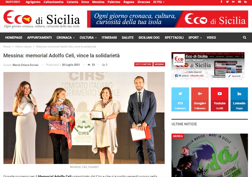 Santina intersimone premio celi